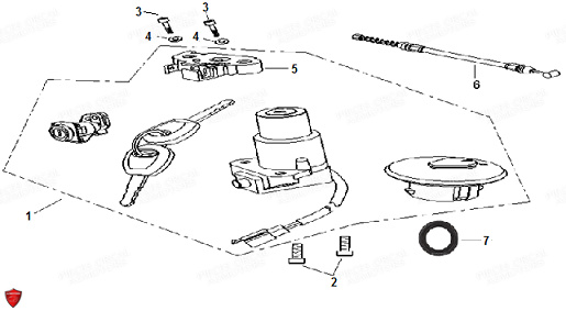 Barillets Contacteur A Cle ORCAL Pièces Orcal NK01 125cc EURO 5