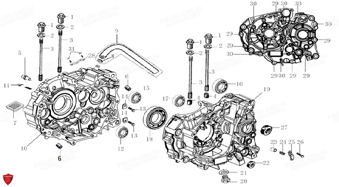 Carter Droit Et Gauche ORCAL Pièces Orcal NK01 125cc EURO 5