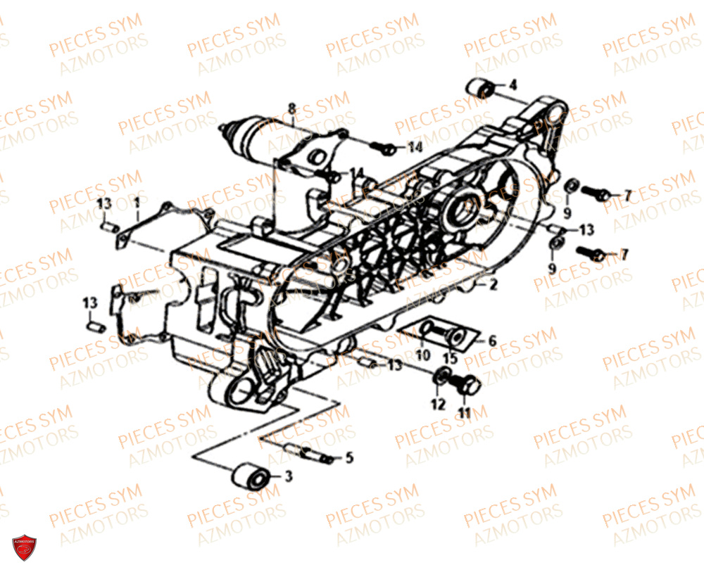 CARTER MOTEUR SYM ORBIT 50 III 2019