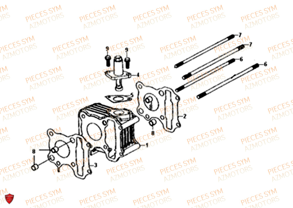 Cylindre SYM Pièces ORBIT 50 III - XE05W1-EU (2019-2020)