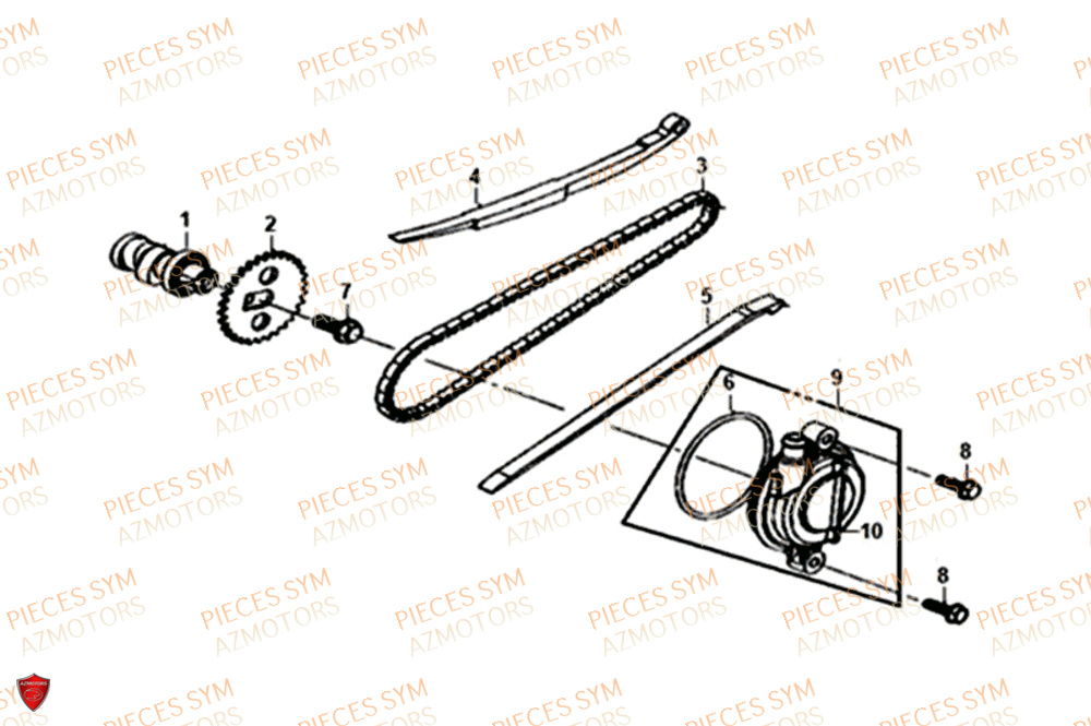 Distribution SYM Pièces ORBIT 50 III - XE05W1-EU (2019-2020)