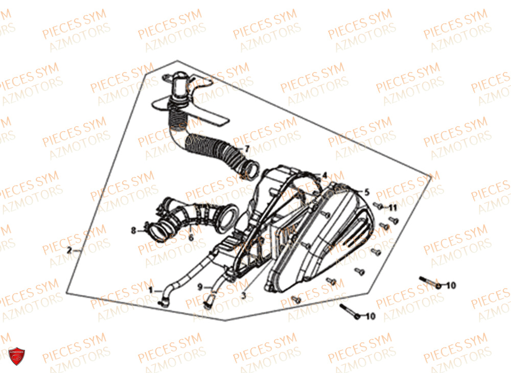 Filtre A Air SYM Pièces ORBIT 50 III - XE05W1-EU (2019-2020)