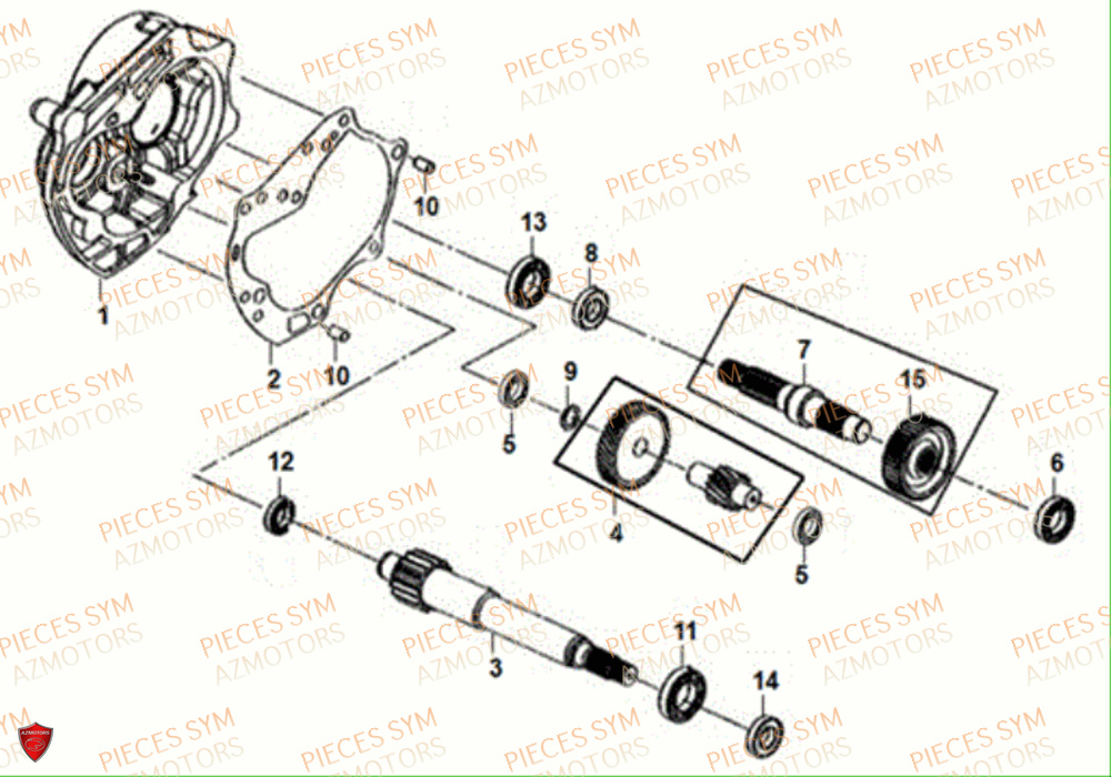 Transmission SYM Pièces ORBIT 50 III - XE05W1-EU (2019-2020)