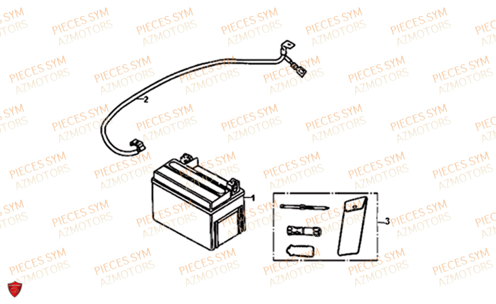 Batterie SYM Pièces ORBIT 50 II - AE05W8-EU (2019-2020)