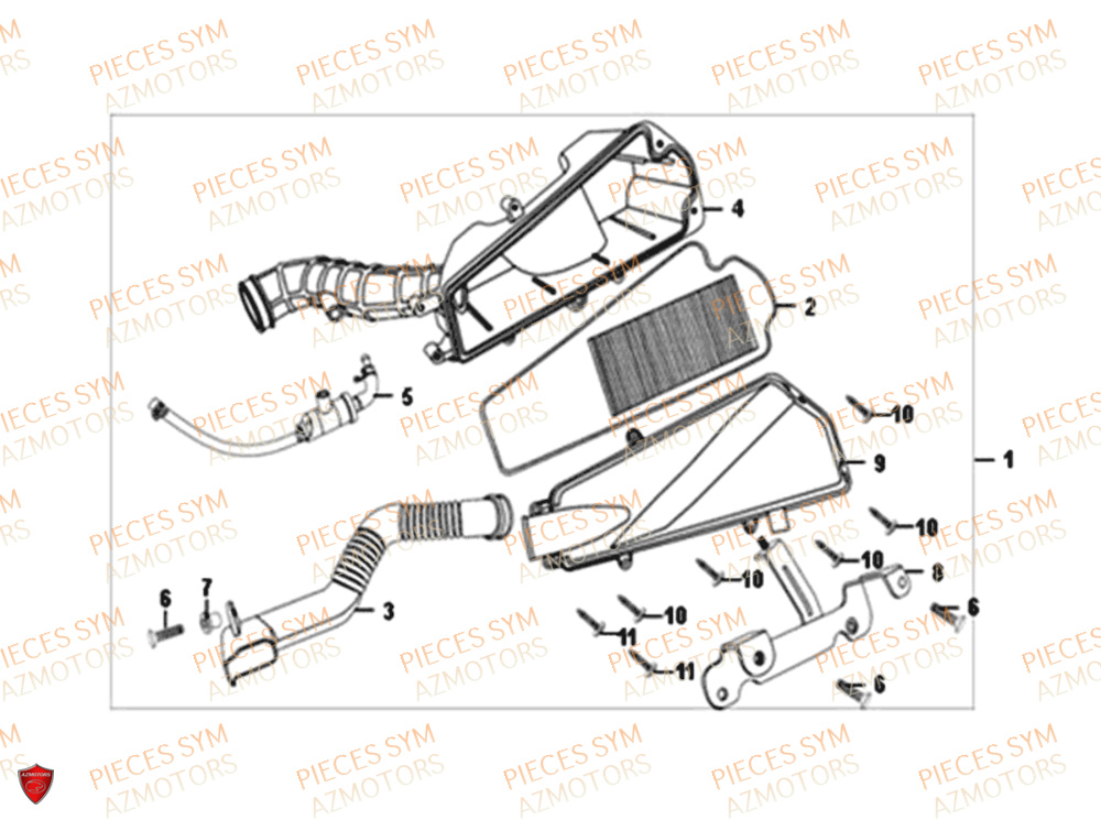 Filtre A Air SYM Pièces ORBIT 50 II - AE05W8-EU (2019-2020)