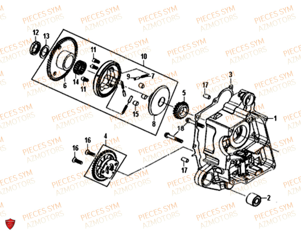 Pompe A Huile SYM Pièces ORBIT 50 II - AE05W8-EU (2019-2020)