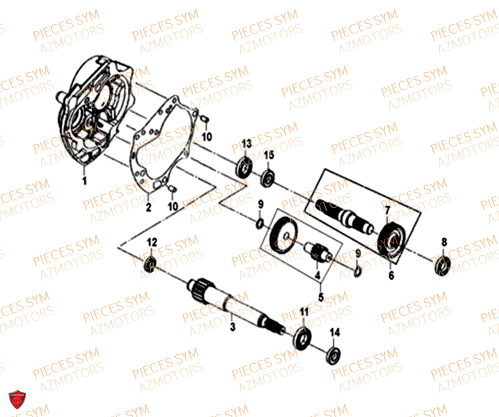 Transmission SYM Pièces ORBIT 50 II - AE05W8-EU (2019-2020)