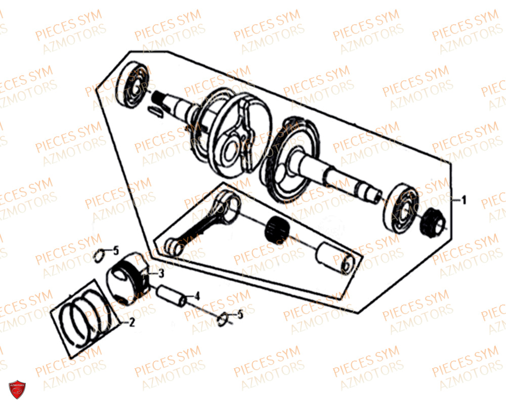 Vilebrequin SYM Pièces ORBIT 50 II - AE05W8-EU (2019-2020)