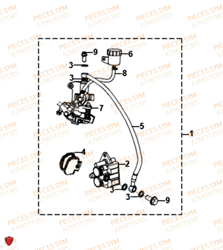 Systeme Freinage SYM Pièces ORBIT III 125 EURO 4 - XE12W1-EU (2018-2020)