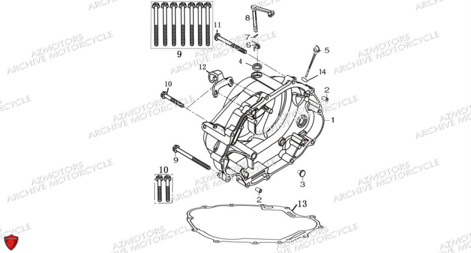 Carter Embrayage ARCHIVE MOTO PIECE ARCHIVE OUTBACK 125cc EURO5