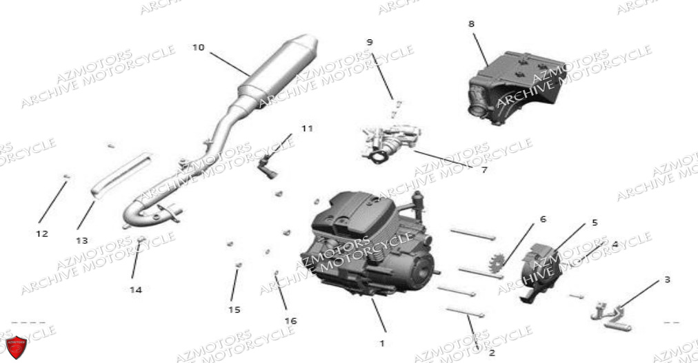 ECHAPPEMENT BOITE A AIR CORPS D INJECTION ARCHIVE MOTO OUTBACK 125 EURO5