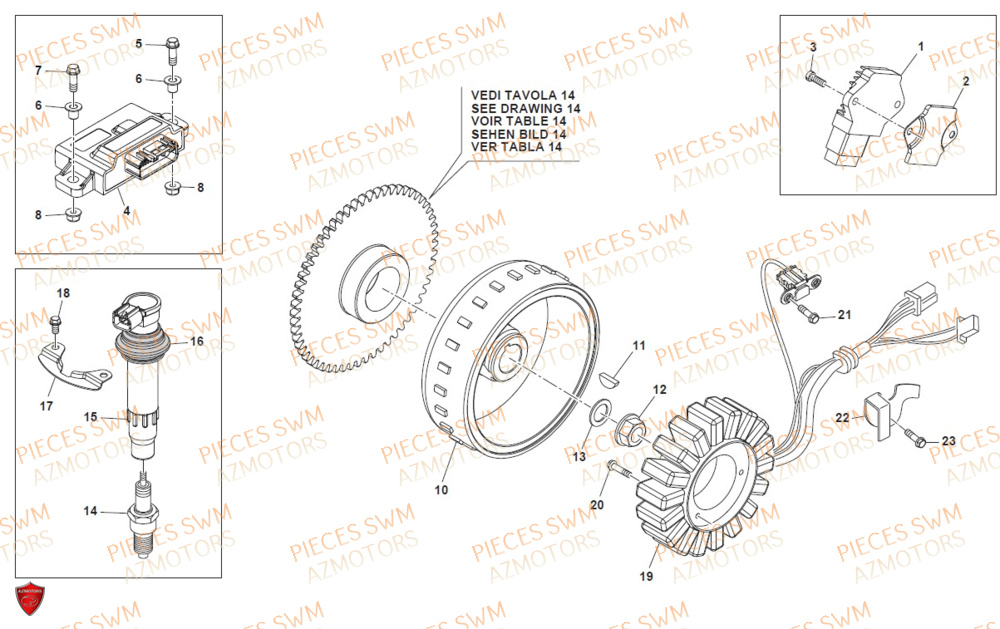 Allumage SWM Pieces SWM Origine OUTLAW 125 E4(2020)
