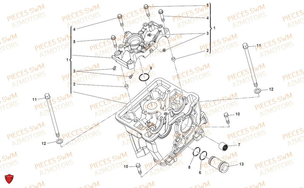 Culasse SWM Pieces SWM Origine OUTLAW 125 E4(2020)
