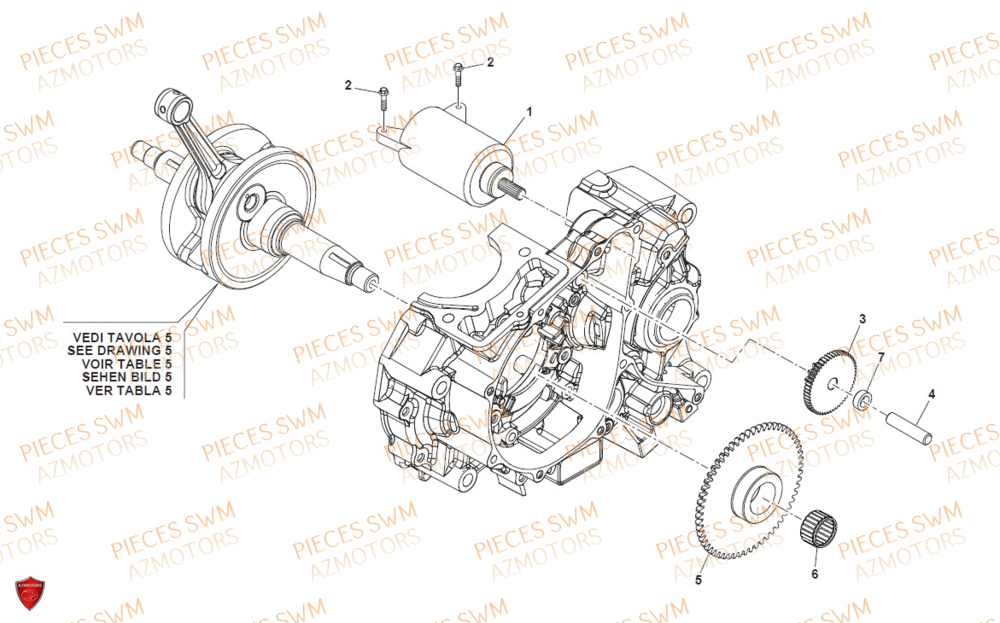 Demarreur SWM Pieces SWM Origine OUTLAW 125 E4(2020)
