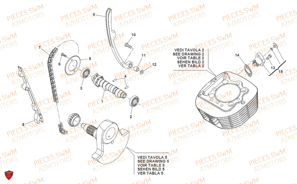 Distribution SWM Pieces SWM Origine OUTLAW 500 (2020)
