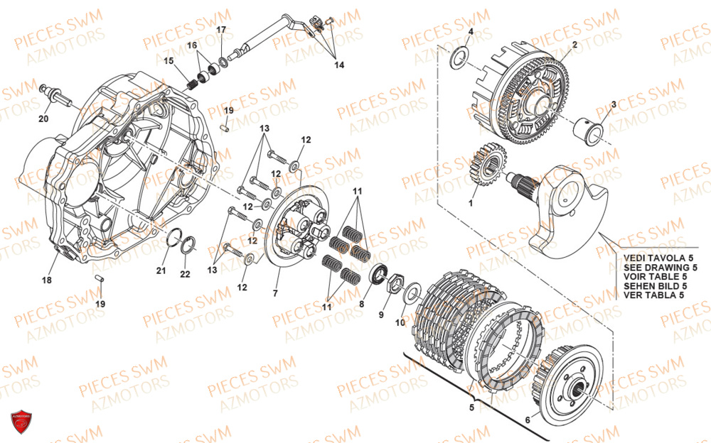 EMBRAYAGE SWM OUTLAW 500 2020