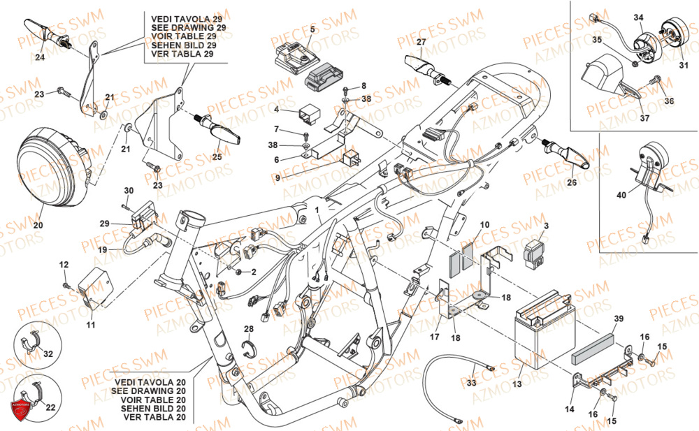 Equipement Electrique SWM Pieces SWM Origine OUTLAW 500 (2020)
