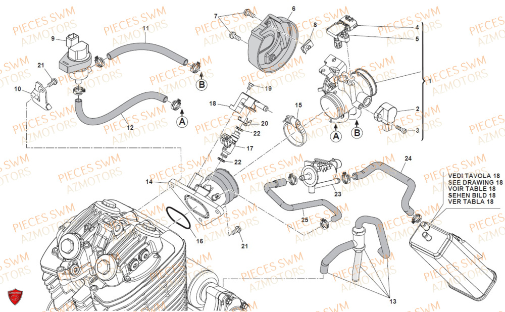 Injection SWM Pieces SWM Origine OUTLAW 500 (2020)
