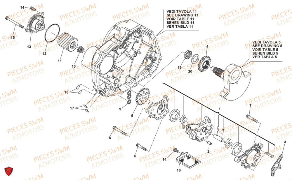 POMPE A HUILE SWM OUTLAW 500 2020