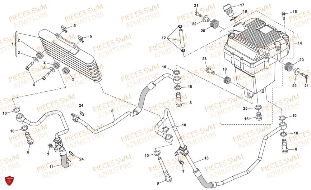 Refroidissement SWM Pieces SWM Origine OUTLAW 500 (2020)
