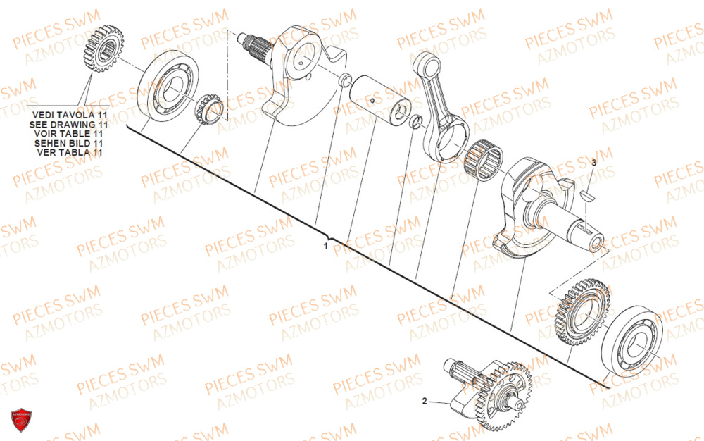 Vilebrequin SWM Pieces SWM Origine OUTLAW 500 (2020)
