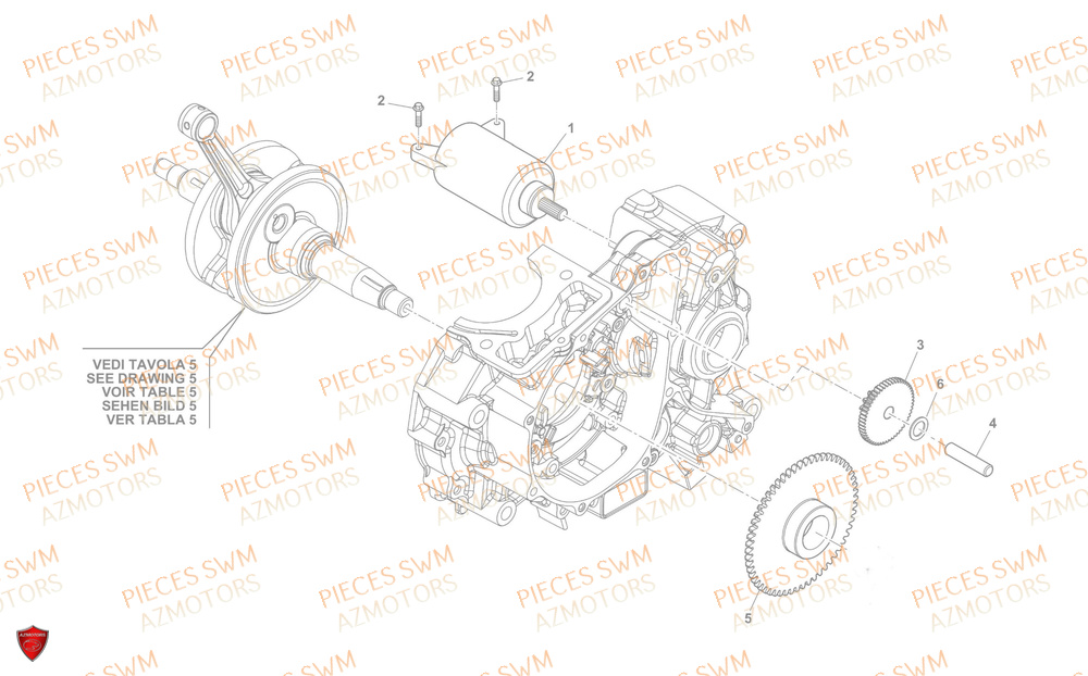 Demarreur SWM Pieces SWM Origine OUTLAW 125 E5(2022)
