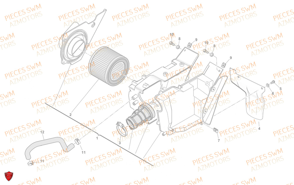 Filtre A Air SWM Pieces SWM Origine OUTLAW 125 E5(2022)
