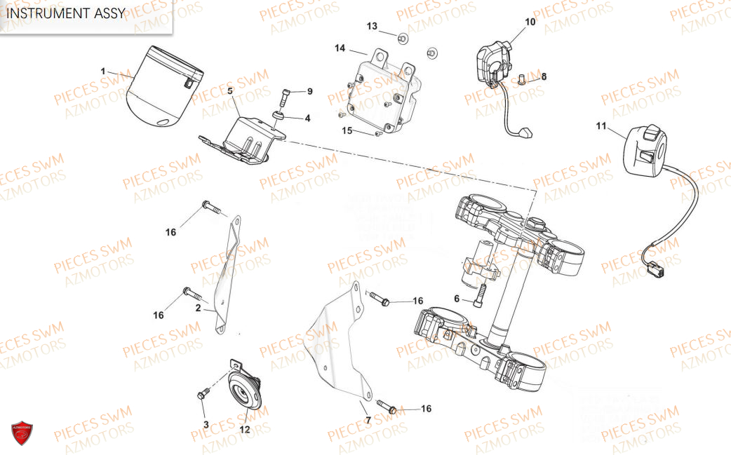 Compteur SWM Pieces SWM Origine OUTLAW 125 E5(2021)
