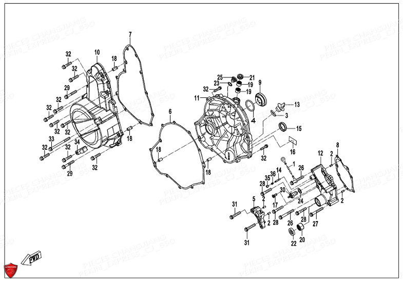 COUVRE CARTER DROIT ET GAUCHE pour PEKIN EXPRESS CJ 650