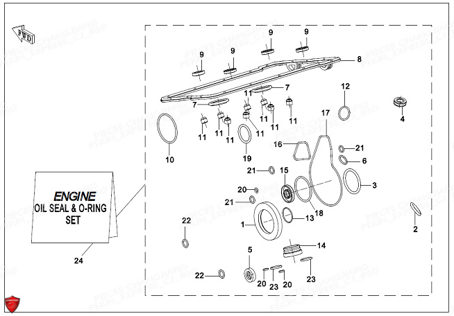 KIT_JOINTS_ETANCHEITE_MOTEUR CHANGJIANG Pieces SIDE-CAR CHANGJIANG CJ 650 PEKIN EXPRESS EURO4