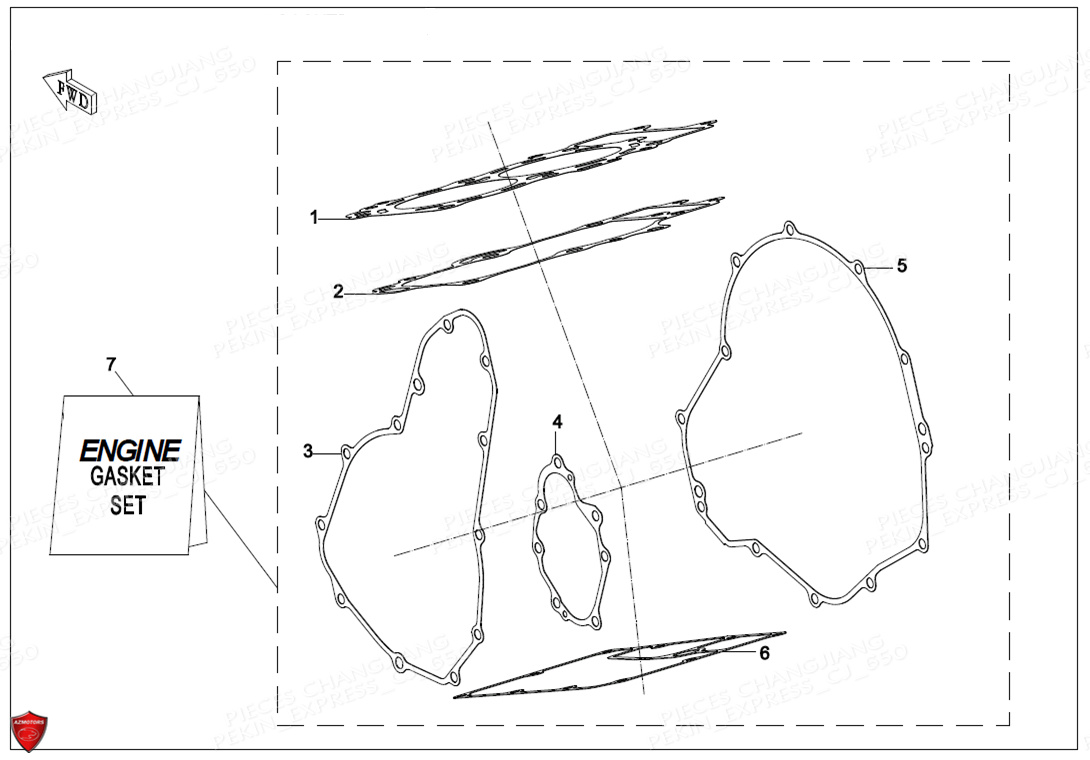 POCHETTE DE JOINTS MOTEUR pour PEKIN EXPRESS CJ 650