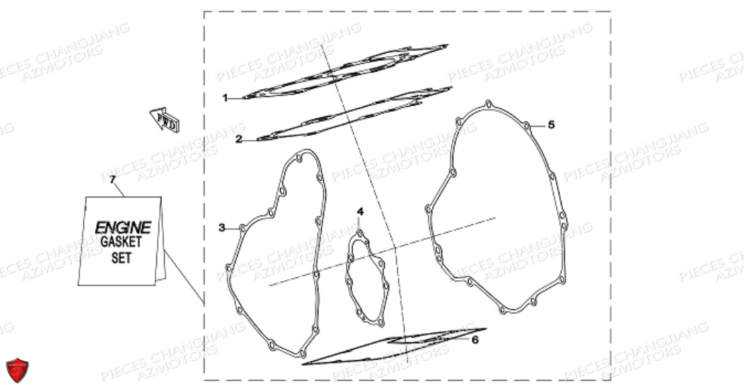 POCHETTE JOINT MOTEUR pour PEKIN EXPRESS EURO 5