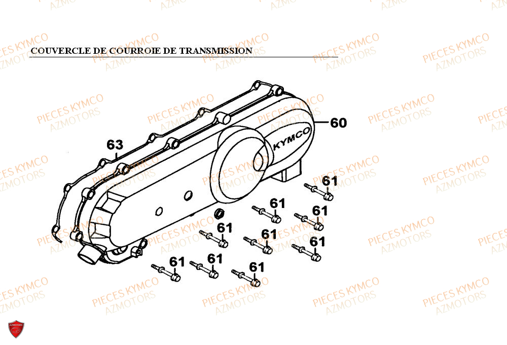 COUVERCLE TRANSMISSION KYMCO PEOPLE 50 2T