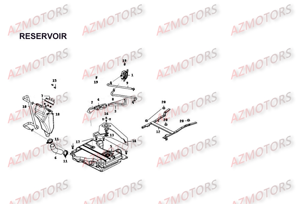 RESERVOIR KYMCO Pièces Scooter Kymco People PEOPLE 250 4T EURO II-