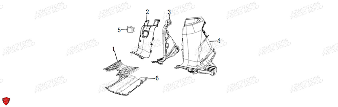 Carenage Repose Pieds Cpx SUPER SOCO Pieces Scooters CPx -