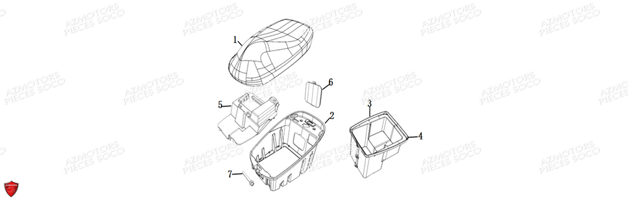 Coffre De Rangement Cpx SUPER SOCO Pieces Scooters CPx -