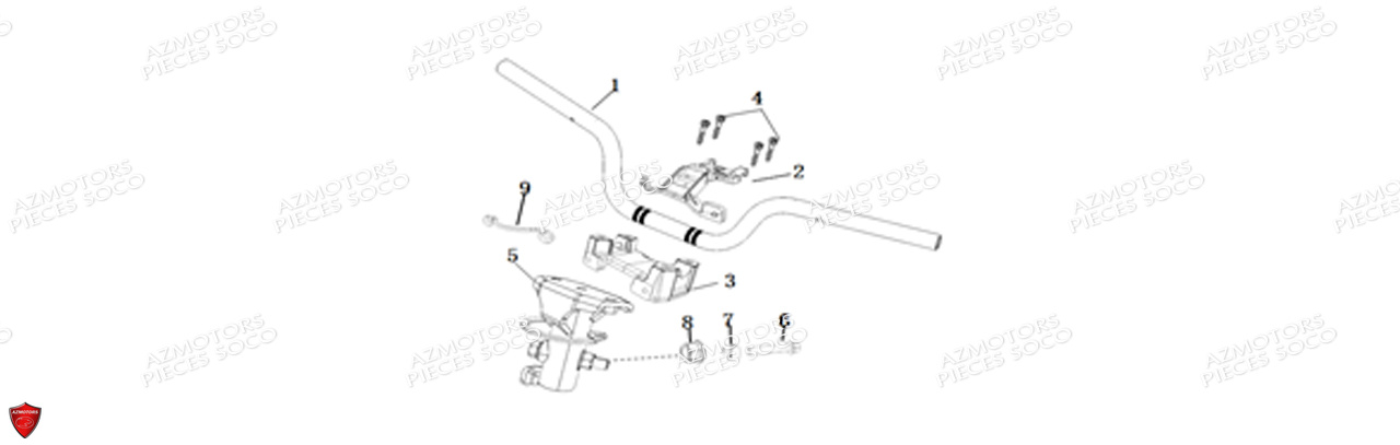 Guidon Cpx SUPER SOCO Pieces Scooters CPx -