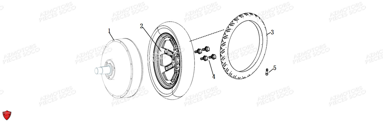 Roue Arriere Cpx SUPER SOCO Pieces Scooters CPx -