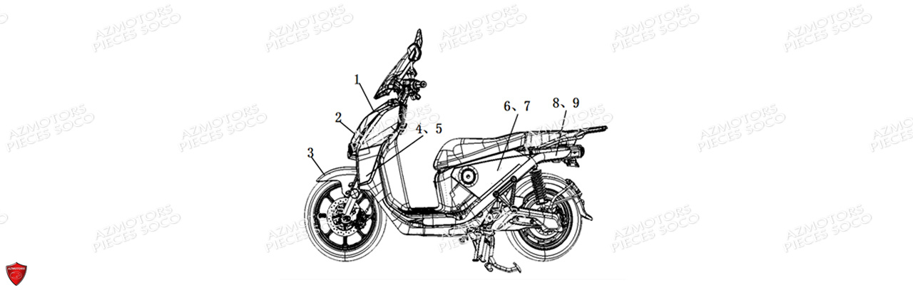 Sticker Cpx SUPER SOCO Pieces Scooters CPx -