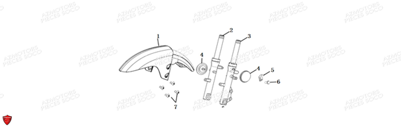 Suspension Avant Cpx SUPER SOCO Pieces Scooters CPx -