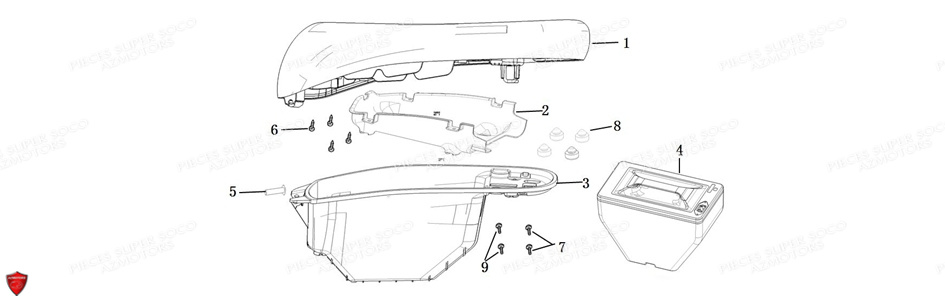 Batterie Et Selle Cu X SUPER SOCO Pièces CUx SOCO ORIGINE