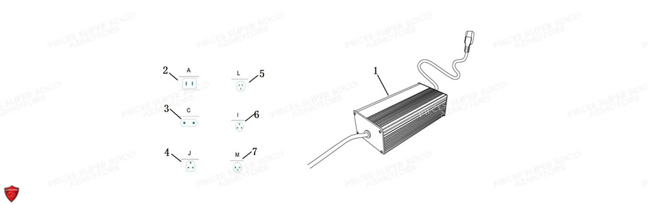 Chargeur Cu X SUPER SOCO Pièces CUx SOCO ORIGINE