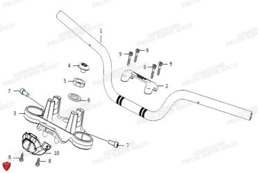 Guidon Tc SUPER SOCO Pièces TC (50cc) SOCO ORIGINE