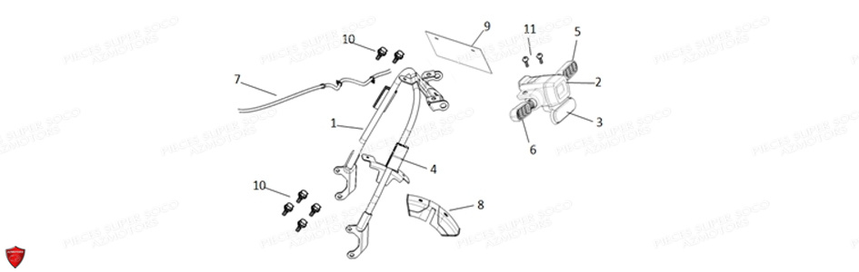 Feu Arriere Tc Max SUPER SOCO Pièces TC Max (125cc) (Roues à Batons) SOCO ORIGINE