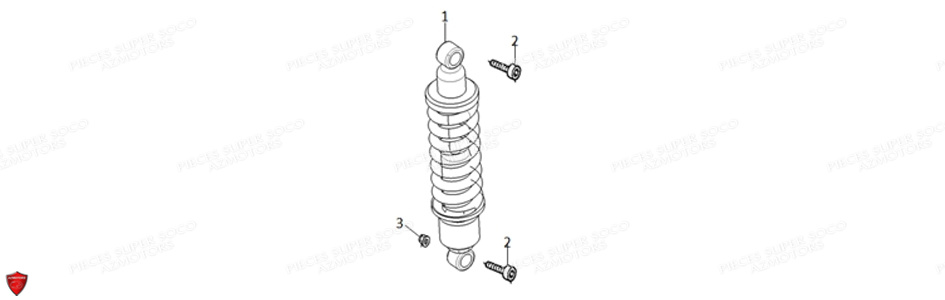 Suspension Arriere Tc Max SUPER SOCO Pièces TC Max (125cc) (Roues à Batons) SOCO ORIGINE