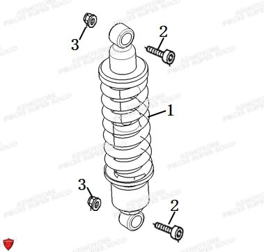 Amortisseur Tc Wanderer SUPER SOCO Pièces TC WANDERER (50cc) SOCO ORIGINE