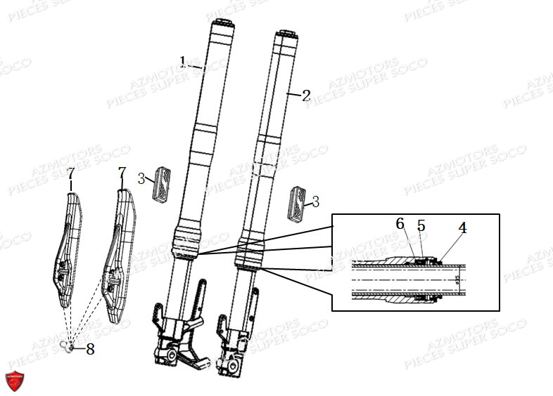 FOURCHE TC WANDERER SUPER SOCO PIECES TC WANDERER