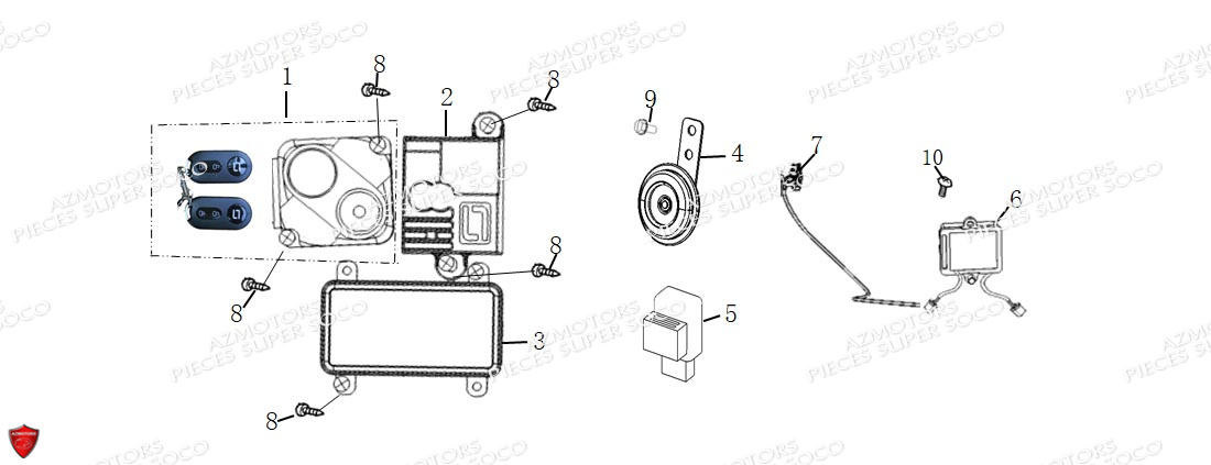 Module Electrique Tc Wanderer SUPER SOCO Pièces TC WANDERER (50cc) SOCO ORIGINE