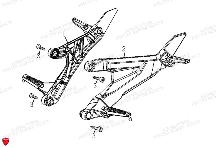 Repose Pied Tc Wanderer SUPER SOCO Pièces TC WANDERER (50cc) SOCO ORIGINE