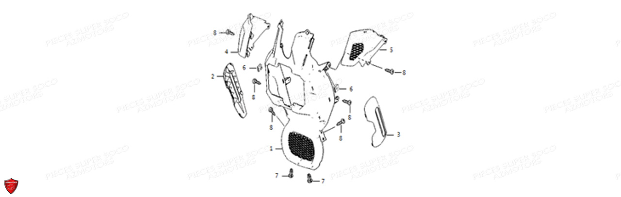 CARENAGES AVANT TSX SUPER SOCO PIECES TSX